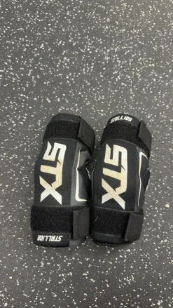 Used STX STALLION 50 Lacrosse Arm Pads/Guards Black XS