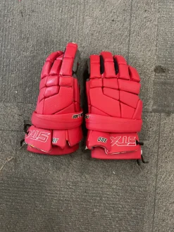 Used STX STALLION 300 Lacrosse Gloves Mens Red 13