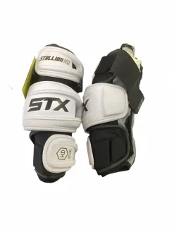 Used STX STALLION HD Lacrosse Arm Pads/Guards White SM