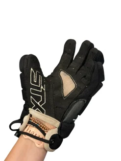 Used STX STALLION Lacrosse Gloves Junior Black 10