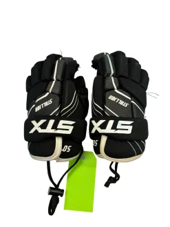 Used STX STALLION Lacrosse Gloves Junior Black SM
