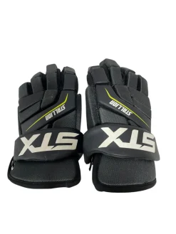 Used STX STALLION Lacrosse Gloves Junior Black 16"