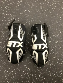 Used STX STINGER Lacrosse Arm Pads/Guards Black SM