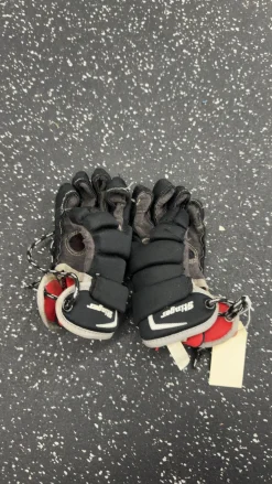 Used STX STINGER Lacrosse Gloves Junior Black 6"