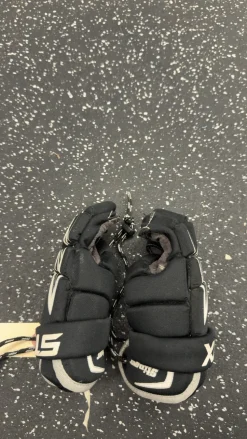 Used STX STINGER Lacrosse Gloves Junior Black 6