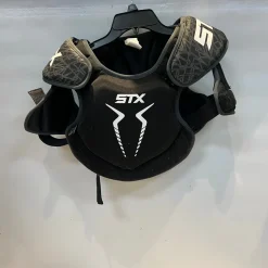 Used STX STX BLACK SHOULDER PADS Lacrosse Shoulder Pads Black LG