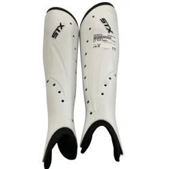 Used STX STX SHIN GUARDS Lacrosse Shin Guards White Senior