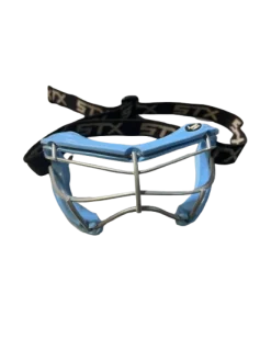 Used STX STX YOUTH GOGGLES Lacrosse Facial Protect Carolina Blue SM