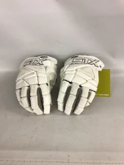 Used STX SURGEON 500 Lacrosse Gloves Junior White 12"