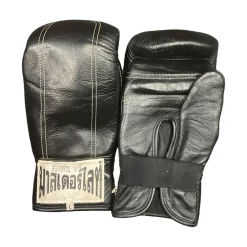 Used THAISMAI BOXING GLOVES Martial Arts Gloves Black LG