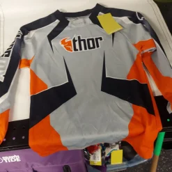 Used Thor Youth Top Black/Orange/White SM