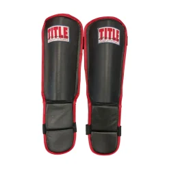 Used Title Martial Arts Shin Pads Black LG