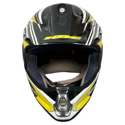 Used TK-X Adult Motocross Helmet Yellow XL