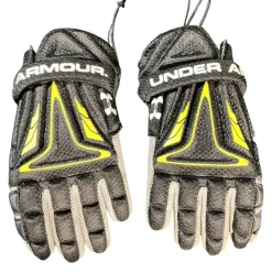 Used Under Armour 10 IN UNDER ARMOR GLOVES Lacrosse Gloves Junior Black 10"