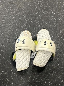 Used Under Armour ARM PADS Lacrosse Arm Pads/Guards White LG