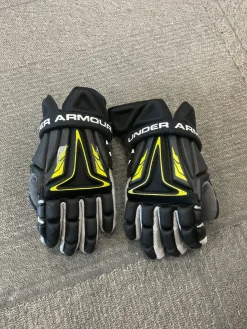 Used Under Armour Lacrosse Gloves Junior Black XS