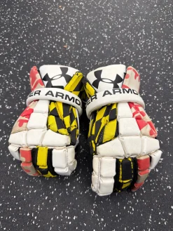 Used Under Armour Lacrosse Gloves Junior Red SM