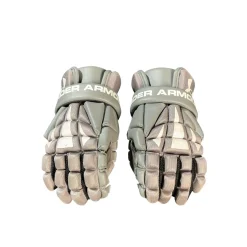 Used Under Armour Lacrosse Gloves Junior Grey 10"
