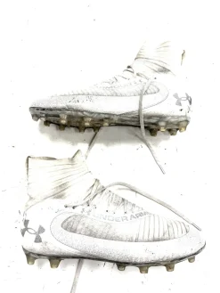 Used Under Armour LAX Cleats Mens White Senior 11