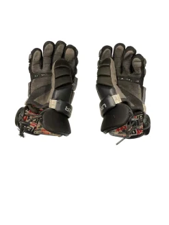 Used Under Armour MD LAX GLOVES Lacrosse Gloves Mens Black MD