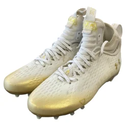 Used Under Armour SPOTLIGHT LUX MC 2.0 LAX Cleats Mens White Senior 8.5