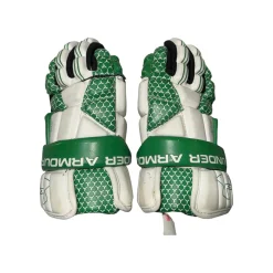 Used Under Armour SS Lacrosse Gloves Mens Green And White MD