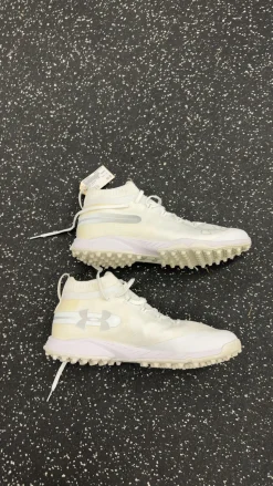 Used Under Armour TURF LAX Cleats Mens White Senior 12