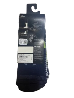 Used Under Armour UA ELEVATED 8.5-13 ADULT SOCKS Lacrosse Socks Navy Blue And Yellow Senior
