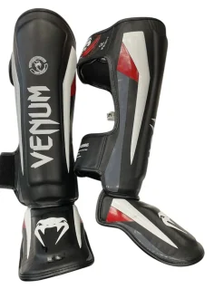 Used Venum Martial Arts Shin Pads Black LG