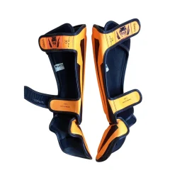 Used Venum Martial Arts Shin Pads Orange LG