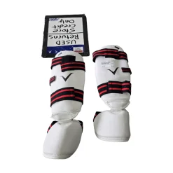 Used Vision SHIN PADS Martial Arts Shin Pads White LG