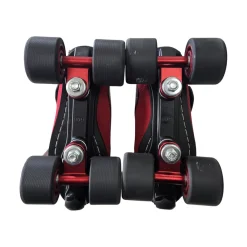 Used VNLA CODE RED ROLLER SKATES 6M/7W Senior Roller Quad Skates Red Senior 6
