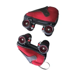Used VNLA CODE RED ROLLER SKATES 6M/7W Senior Roller Quad Skates Red Senior 6