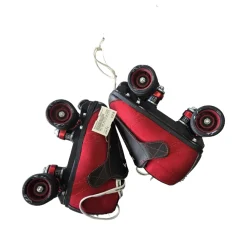 Used VNLA CODE RED ROLLER SKATES 6M/7W Senior Roller Quad Skates Red Senior 6