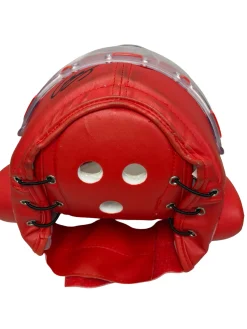 Used WACOKU Full Face Martial Arts Head Gear Red