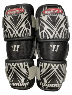 Used Warrior ADRENALINE 7.0 Lacrosse Arm Pads/Guards Grey XS