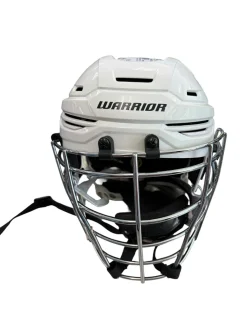 Used Warrior ALPHA ONE PRO Lacrosse Helmet White SM