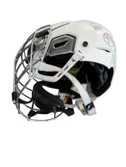 Used Warrior ALPHA ONE PRO Lacrosse Helmet White SM