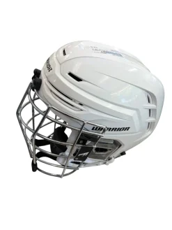 Used Warrior ALPHA ONE PRO Lacrosse Helmet White SM