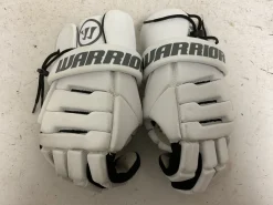 Used Warrior BURN FB Lacrosse Gloves Mens White And Black XL