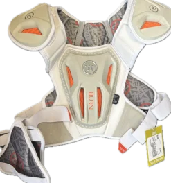 Used Warrior BURN Lacrosse Shoulder Pads White LG