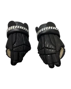 Used Warrior BURN Lacrosse Gloves Junior Black 10"