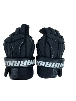 Used Warrior BURN Lacrosse Gloves Junior Black SM