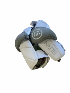 Used Warrior BURN Lacrosse Arm Pads/Guards White MD