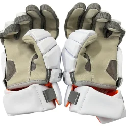 Used Warrior BURN Lacrosse Gloves Junior White LG