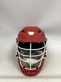 Used Warrior BURN LAX HELMET Lacrosse Helmet Red LG