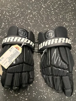 Used Warrior BURN NEXT Lacrosse Gloves Junior Black XS