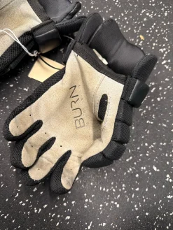 Used Warrior BURN NEXT Lacrosse Gloves Junior Black XS