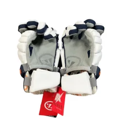Used Warrior BURN PRO Lacrosse Gloves Mens White MD - NEW WITH TAGS