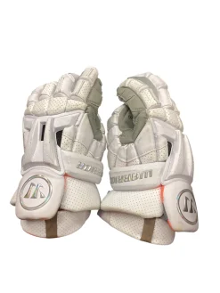 Used Warrior BURN XP Lacrosse Gloves Mens White LG